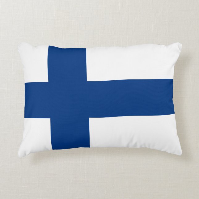 Finnische Flagge Dekokissen (Vorderseite)