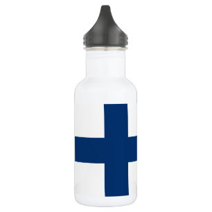 Finnische Flagge Edelstahlflasche