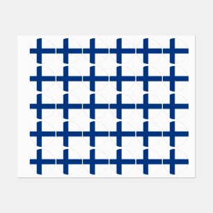 Finnische Flagge Etiketten