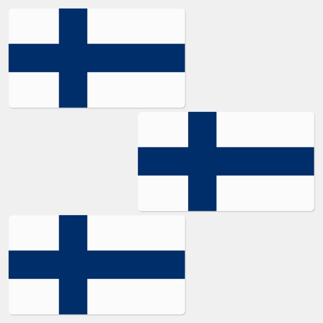 Finnische Flagge Etiketten (Gruppe)