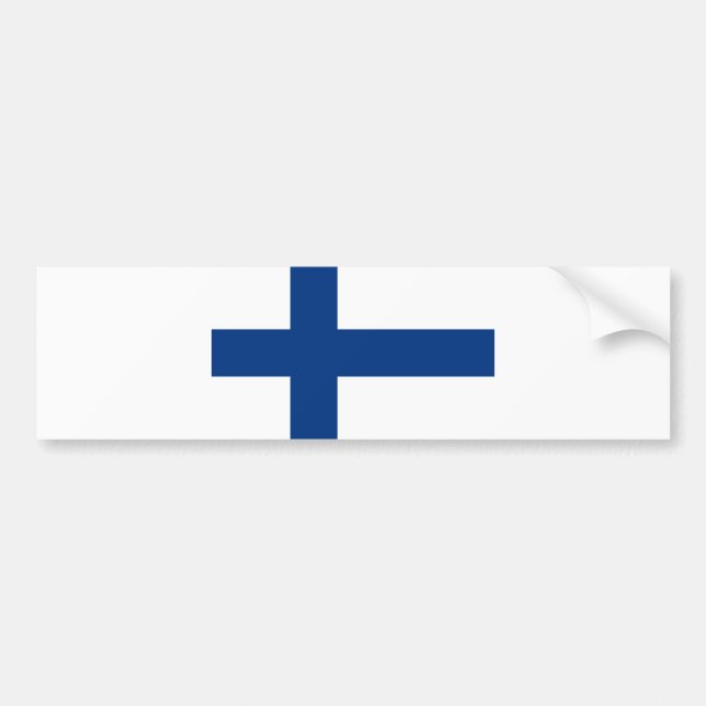 Finnische Flagge (Finnland) Autoaufkleber (Vorne)