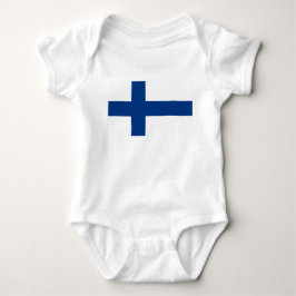 Finnische Flagge (Finnland) Baby Bodysuit Strampler
