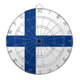 Finnische Flagge (Finnland) Dartscheibe