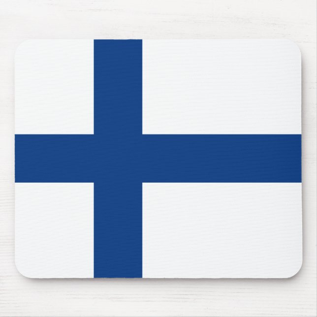 Finnische Flagge (Finnland) Mousepad (Vorne)
