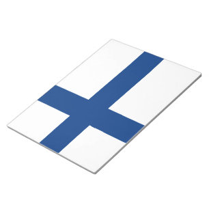 Finnische Flagge (Finnland) Notepad Notizblock