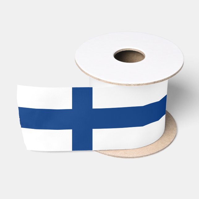 Finnische Flagge (Finnland) Satinband (Spule)