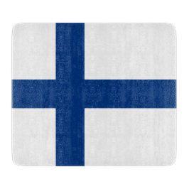 Finnische Flagge (Finnland) Schneidebrett