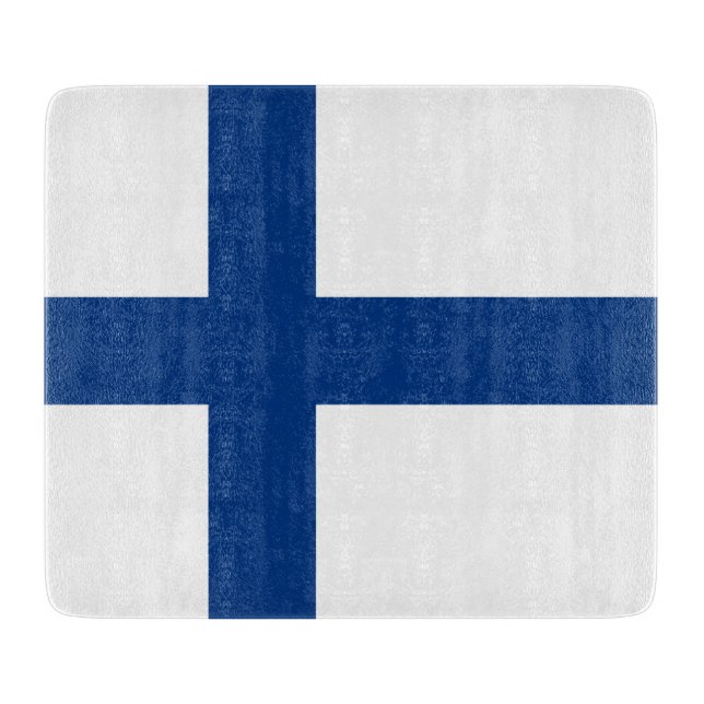 Finnische Flagge (Finnland) Schneidebrett (Vorderseite)