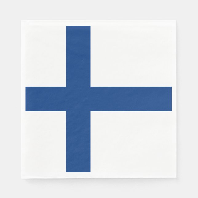 Finnische Flagge (Finnland) Serviette (Vorderseite)