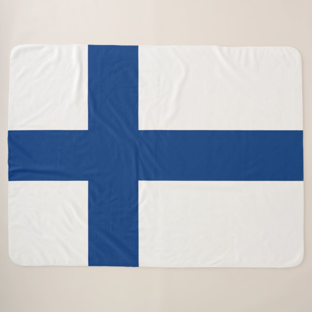 Finnische Flagge (Finnland) Sherpadecke (Vorderseite (Horizontal))