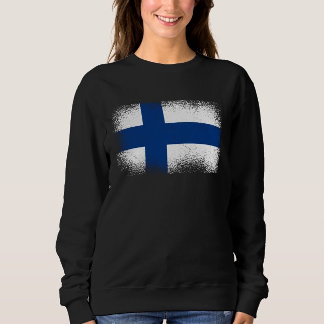 Finnische Flagge Finnland Sweatshirt (Vorderseite)