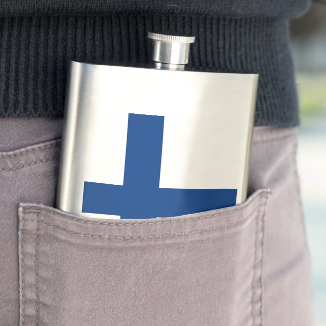 Finnische Flagge Flachmann (Beispiel)