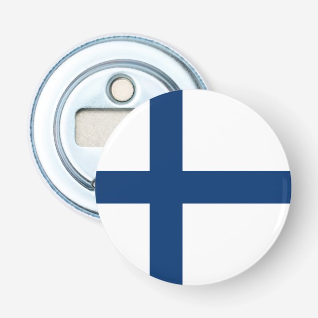 Finnische Flagge Flaschenöffner (Vorderseite)