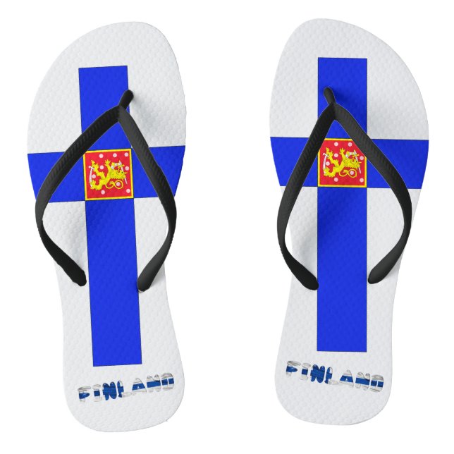 Finnische Flagge Flip Flops (Fußbett)