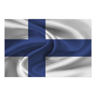 Finnische Flagge Fotodruck