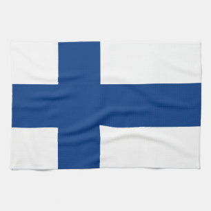 Finnische Flagge Geschirrtuch