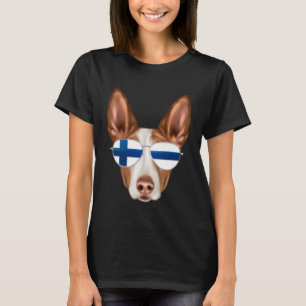 Finnische Flagge Ibizan Hound Dog Finland Pocket T-Shirt