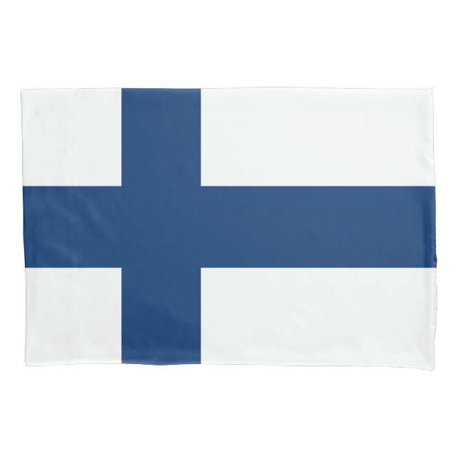 Finnische Flagge Kissenbezug (Vorderseite)