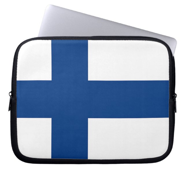 Finnische Flagge - Laptop-Sieb Laptopschutzhülle (Vorderseite)