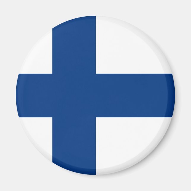 Finnische Flagge Magnet (Vorne)
