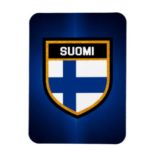 Finnische Flagge Magnet