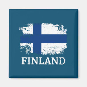 Finnische Flagge Magnet