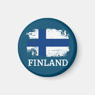 Finnische Flagge Magnet