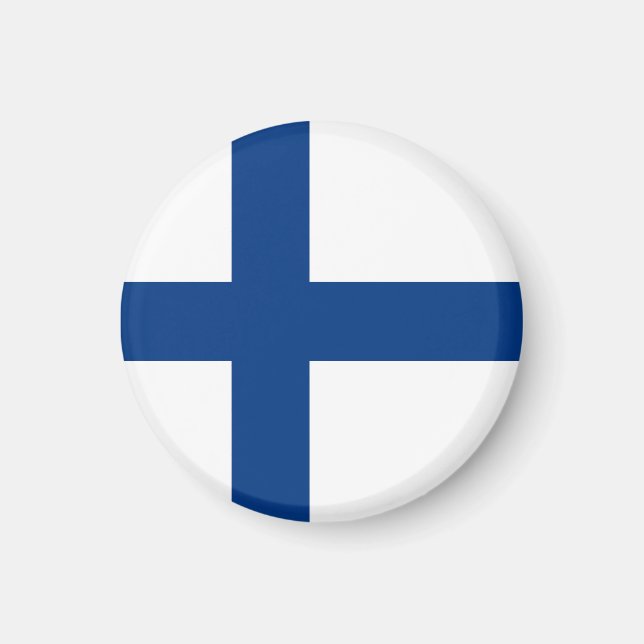Finnische Flagge Magnet (Vorne)