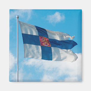 Finnische Flagge Magnet