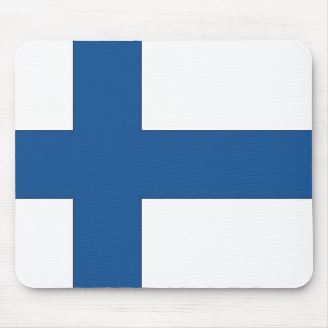 Finnische Flagge Mousepad (Vorne)