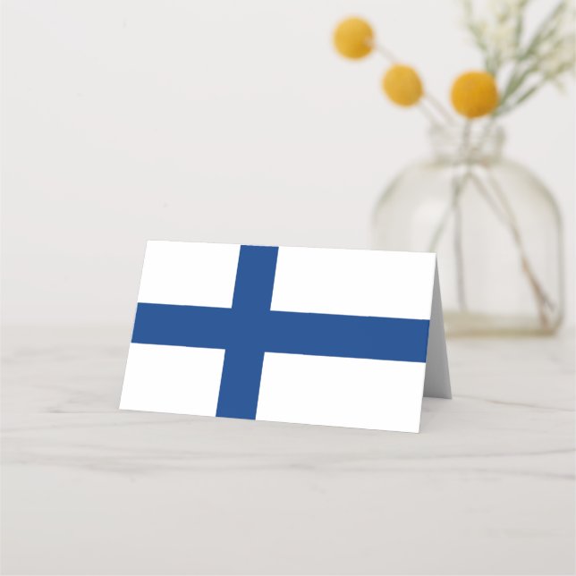 Finnische Flagge Platzkarte (Vorderseite)