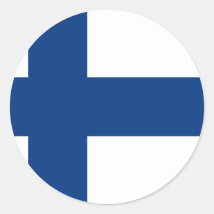 Finnische Flagge Runder Aufkleber