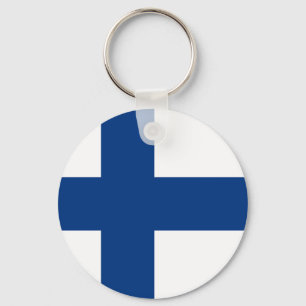 Finnische Flagge Schlüsselanhänger