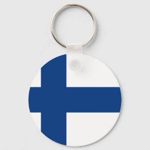 Finnische Flagge Schlüsselanhänger
