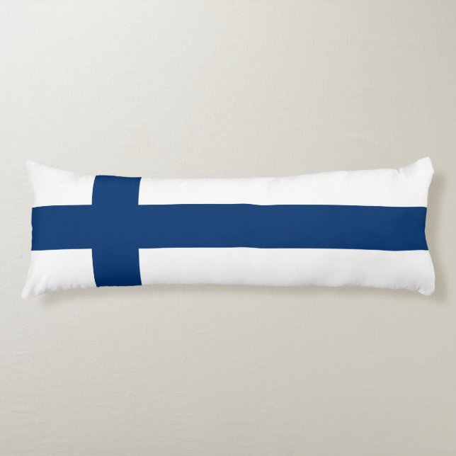 Finnische Flagge Seitenschläferkissen (Vorderseite)