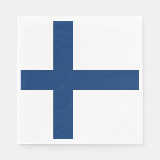 Finnische Flagge Serviette (Vorderseite)