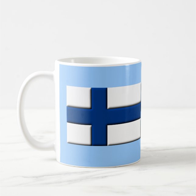 Finnische Flagge Suomi Tasse (Links)