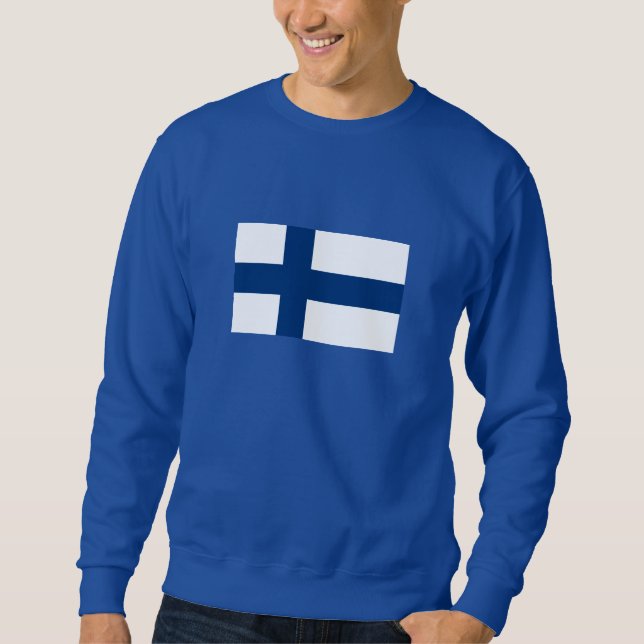 Finnische Flagge Sweatshirt (Vorderseite)