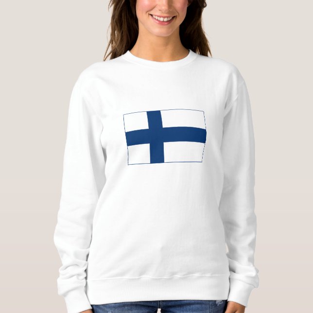Finnische Flagge Sweatshirt (Vorderseite)