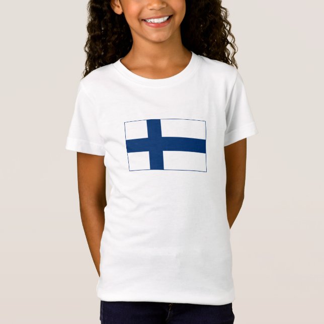 Finnische Flagge T-Shirt (Vorderseite)