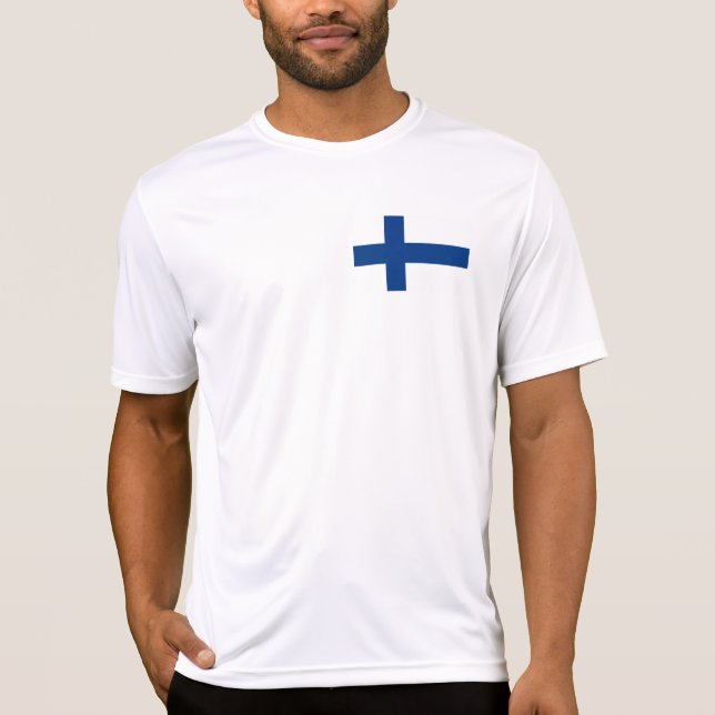Finnische Flagge T-Shirt (Vorderseite)