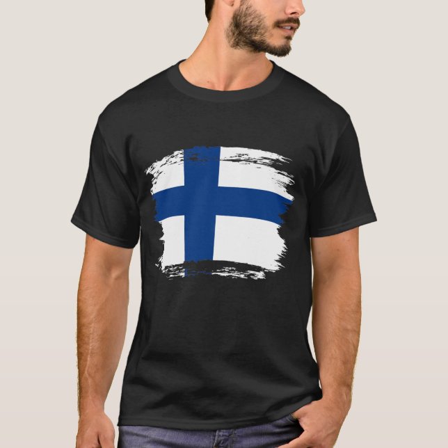 Finnische Flagge T-Shirt (Vorderseite)