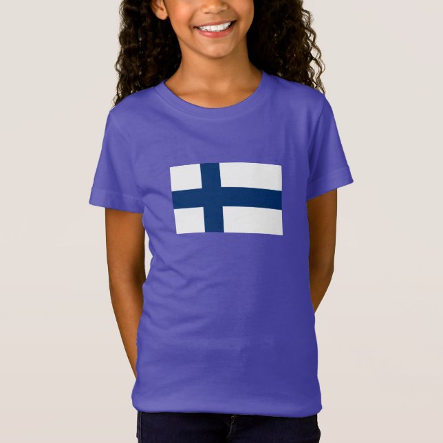 Finnische Flagge T-Shirt (Vorderseite)