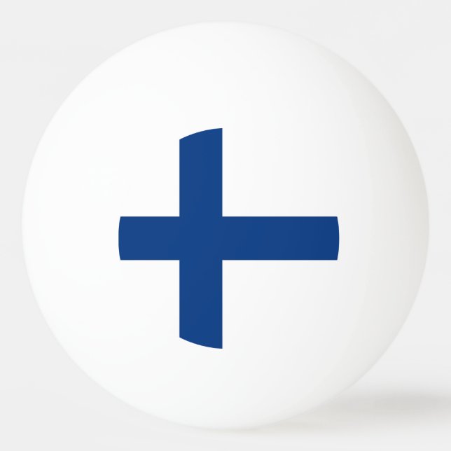 Finnische Flagge Tischtennisball (Vorderseite)