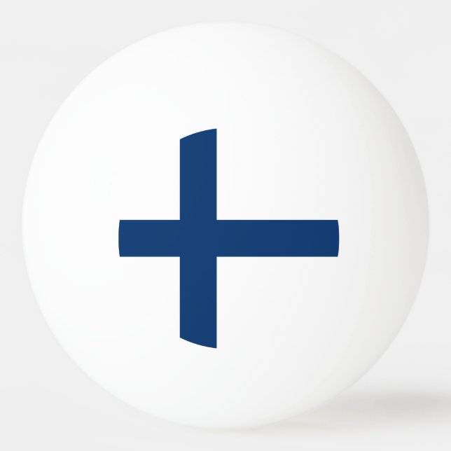 Finnische Flagge Tischtennisball (Vorderseite)