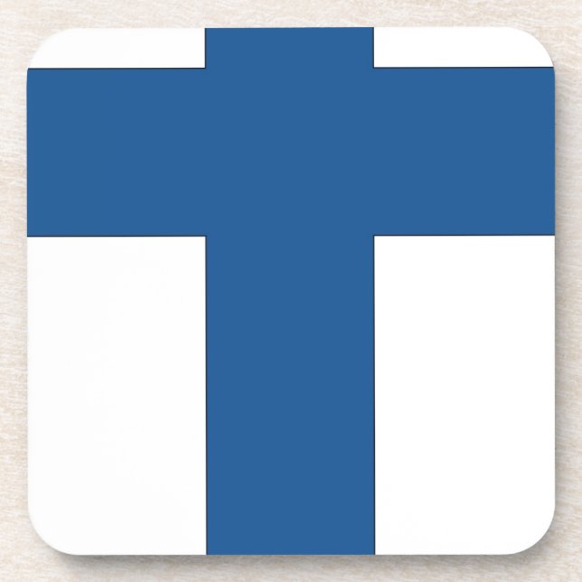 Finnische Flagge Untersetzer (Vorderseite)