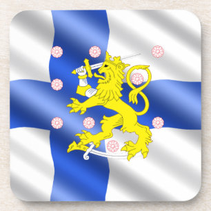 Finnische Flagge Untersetzer