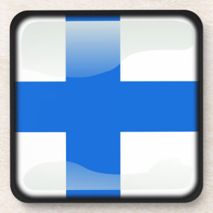 Finnische Flagge Untersetzer