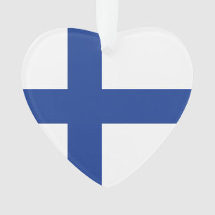 Finnische Flaggengewohnheitsverzierung Ornament