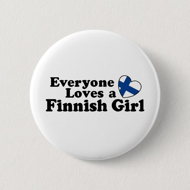 Finnische Girl Button (Vorderseite)